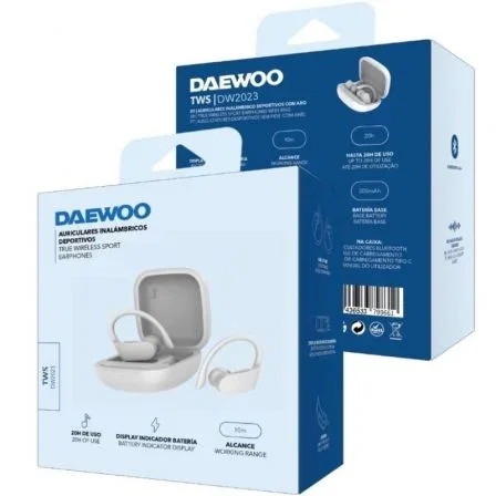 DAEWOO DW2023 Auriculares Deportivos Bluetooth Blancos DAEWOO DW2023 Auriculares Deportivos Bluetooth Blancos